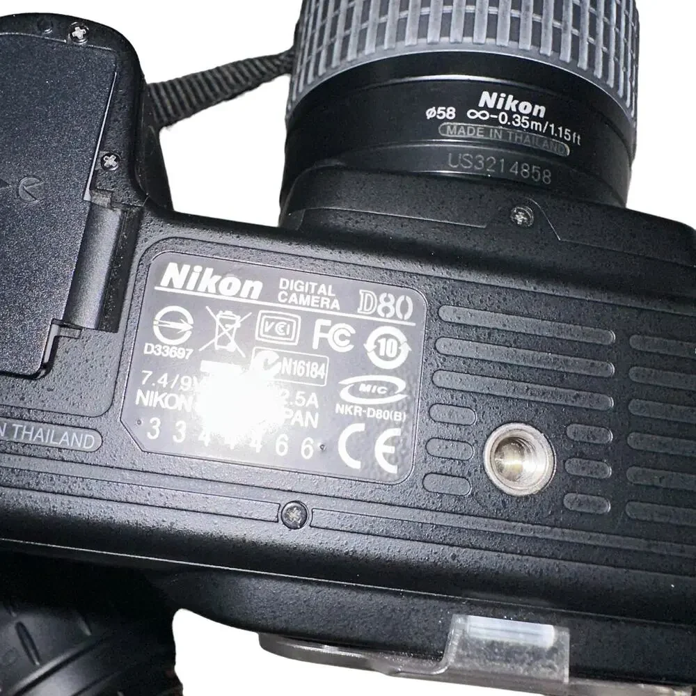 Nikon D80 DSLR Camera Bundle 2 Lenses‎ Charger Manual